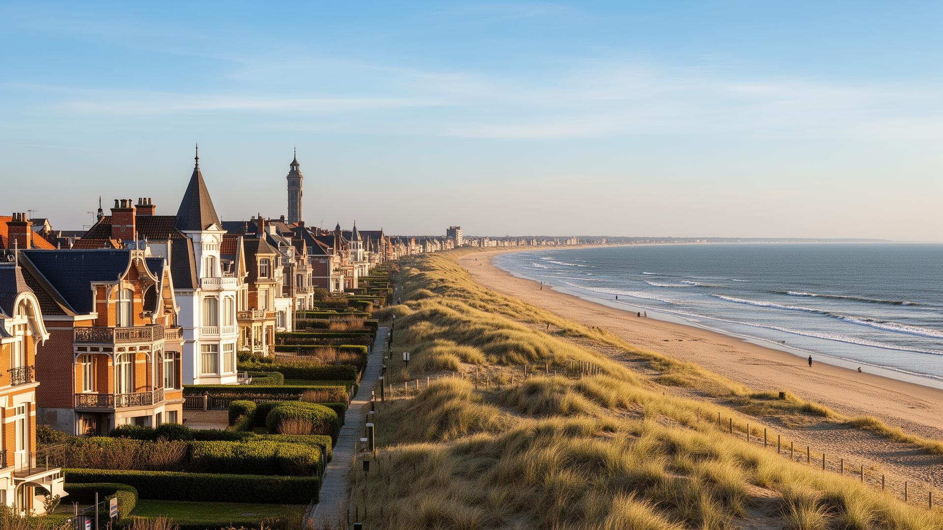 Belle Époque villa's en strand van De Haan aan de Belgische kust
