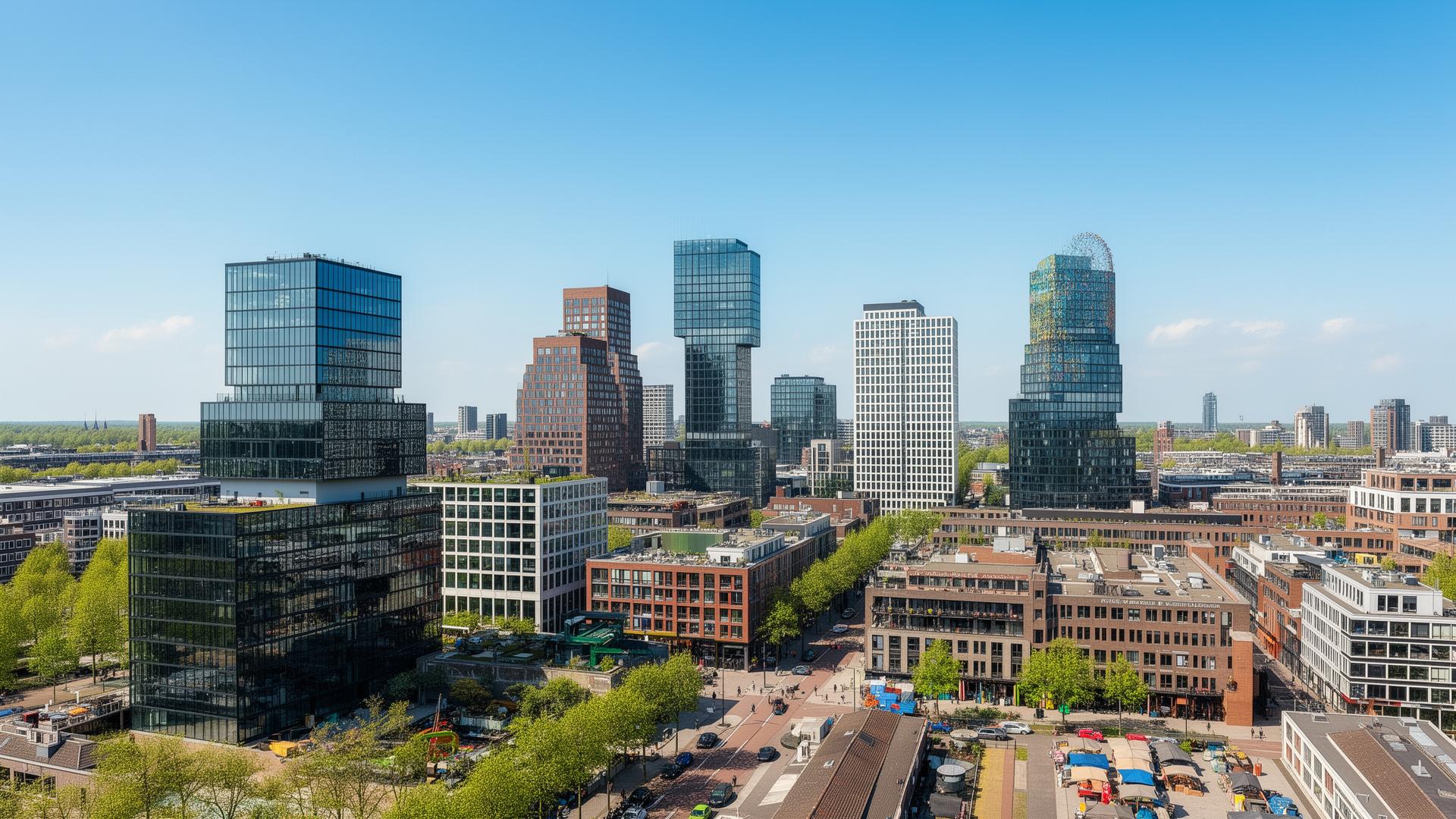 Eindhoven skyline en design architectuur