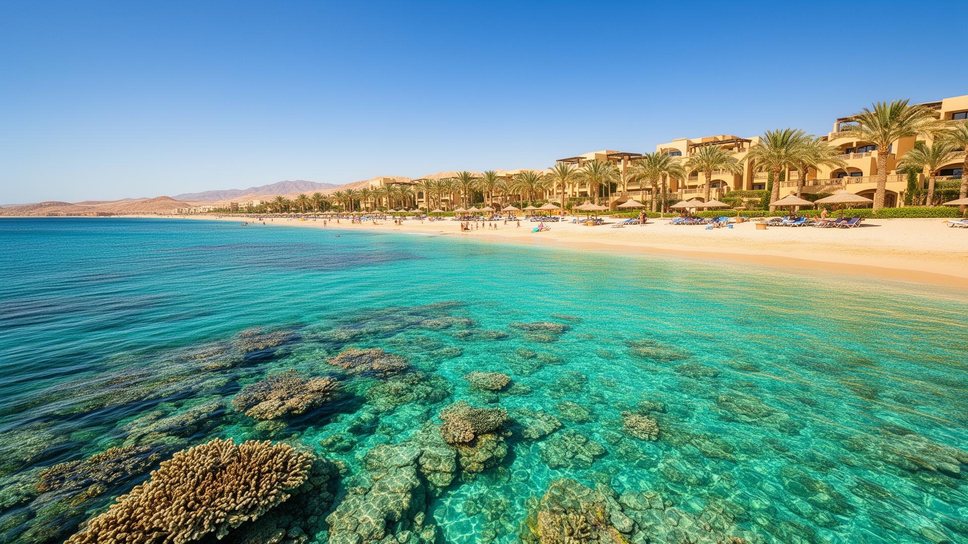 Koraalrif met vissen in de Rode Zee bij Hurghada