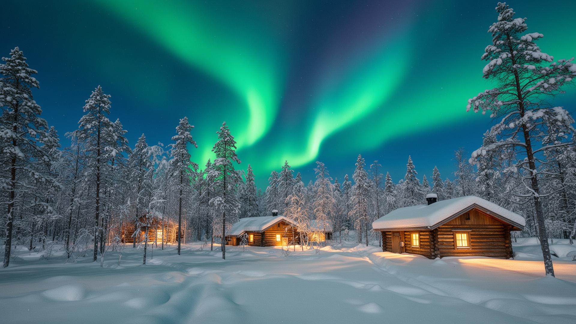 Noorderlicht boven Fins Lapland 2026