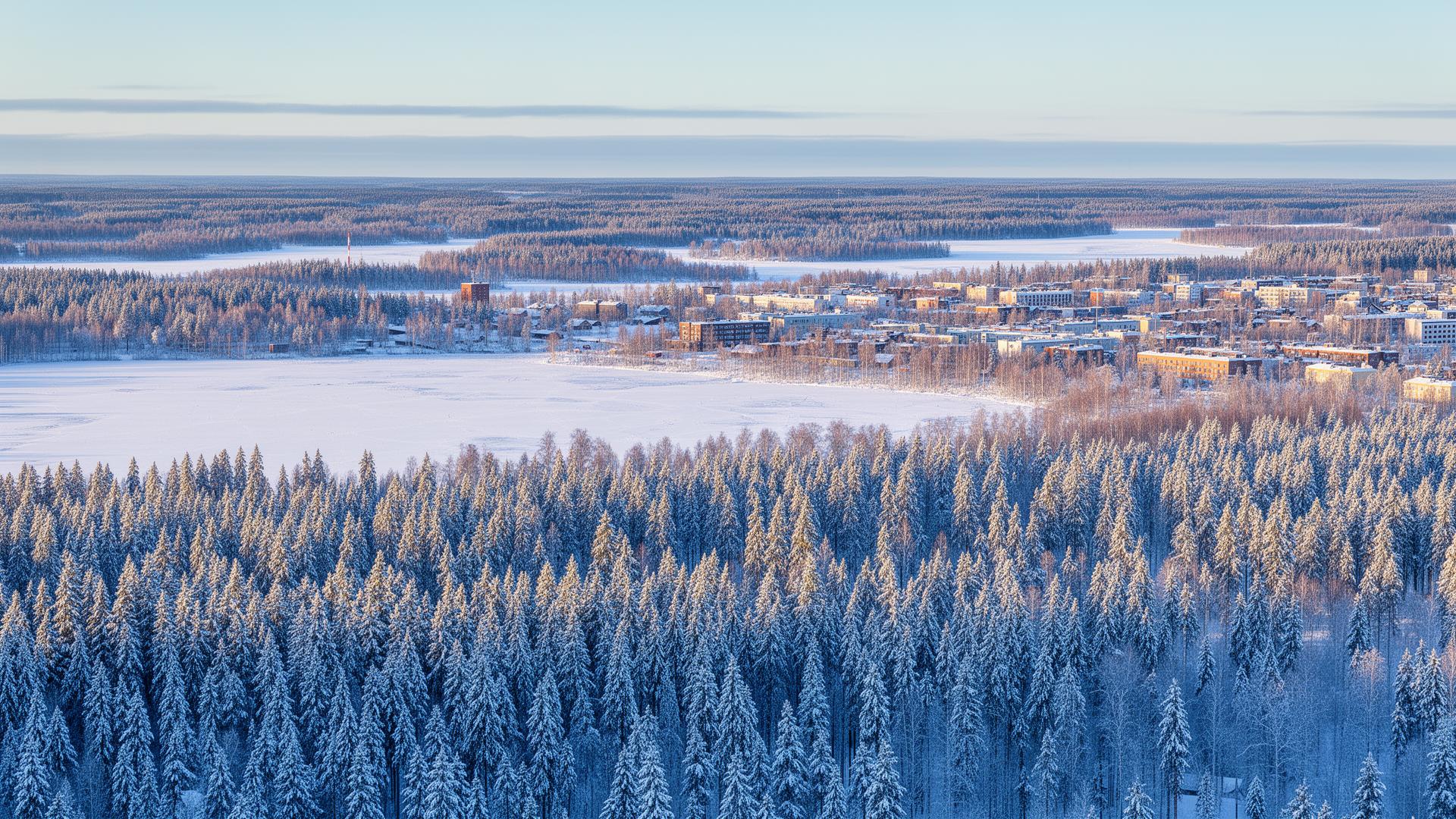 Kajaani Finland winterlandschap met besneeuwde bossen 2026