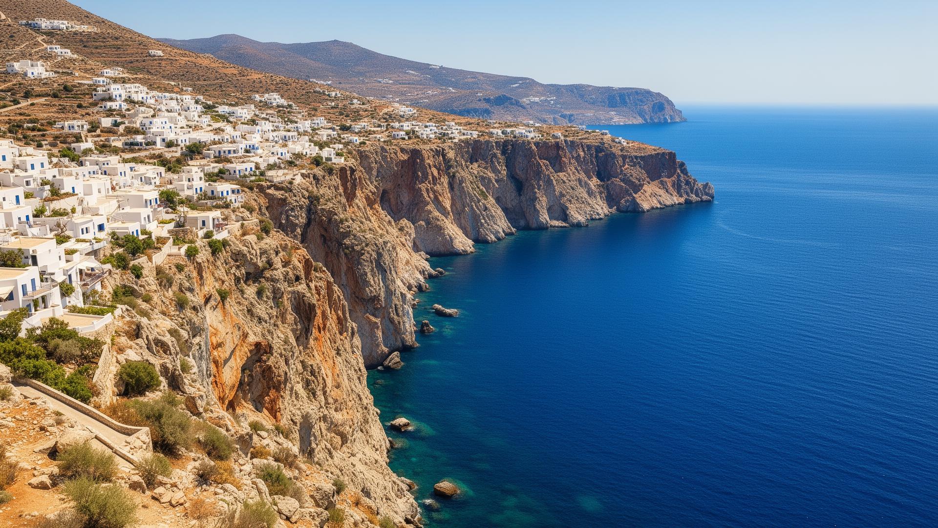 Karpathos Griekenland - spectaculaire kliffen en blauw water