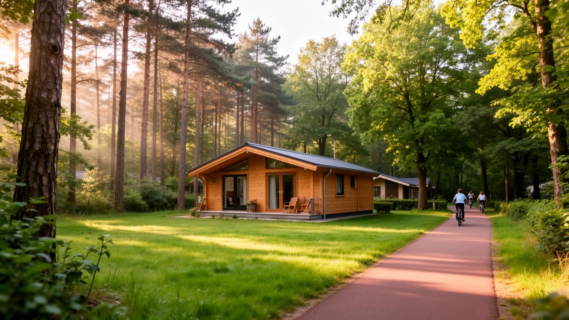 Landal vakantiepark - houten bungalow midden in een bosrijke natuuromgeving