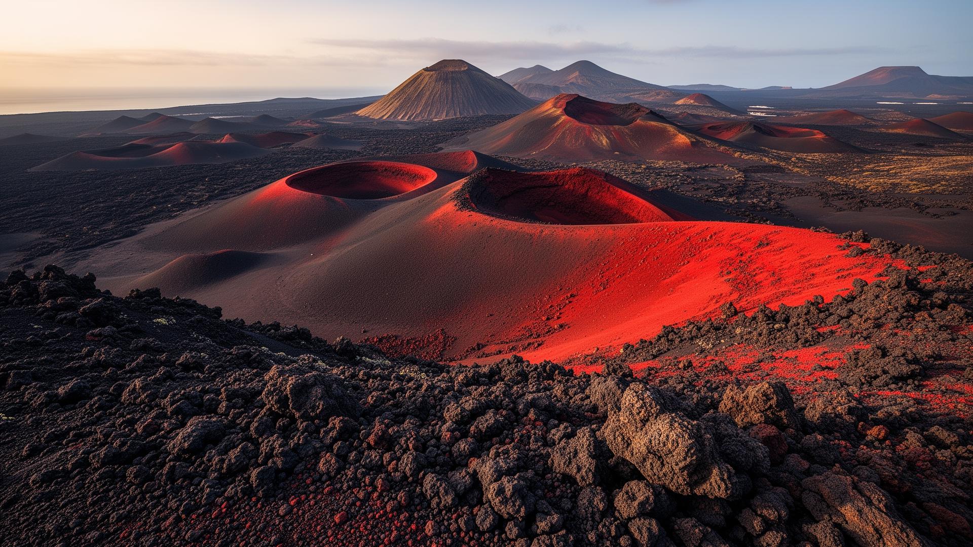 Timanfaya vulkaanlandschap op Lanzarote