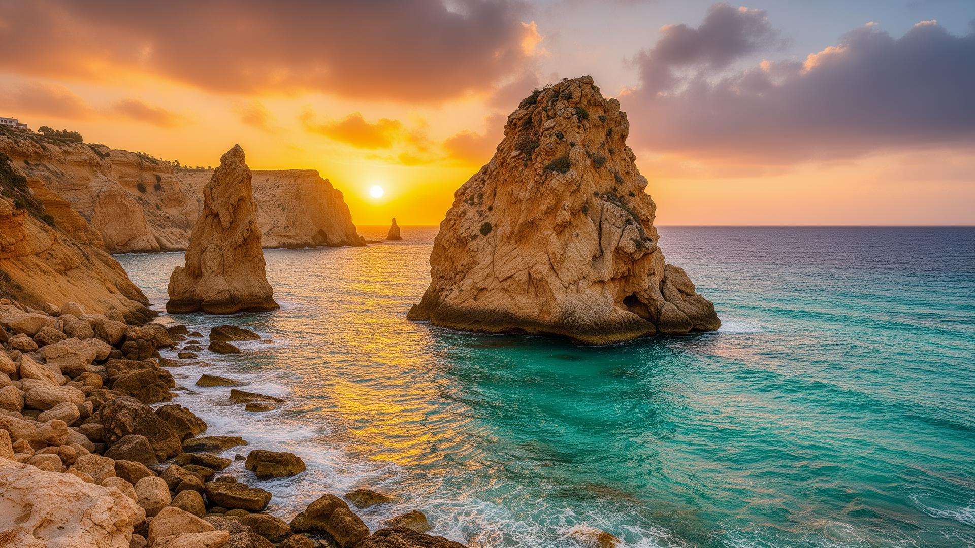 Aphrodite's Rots (Petra tou Romiou) bij Paphos Cyprus