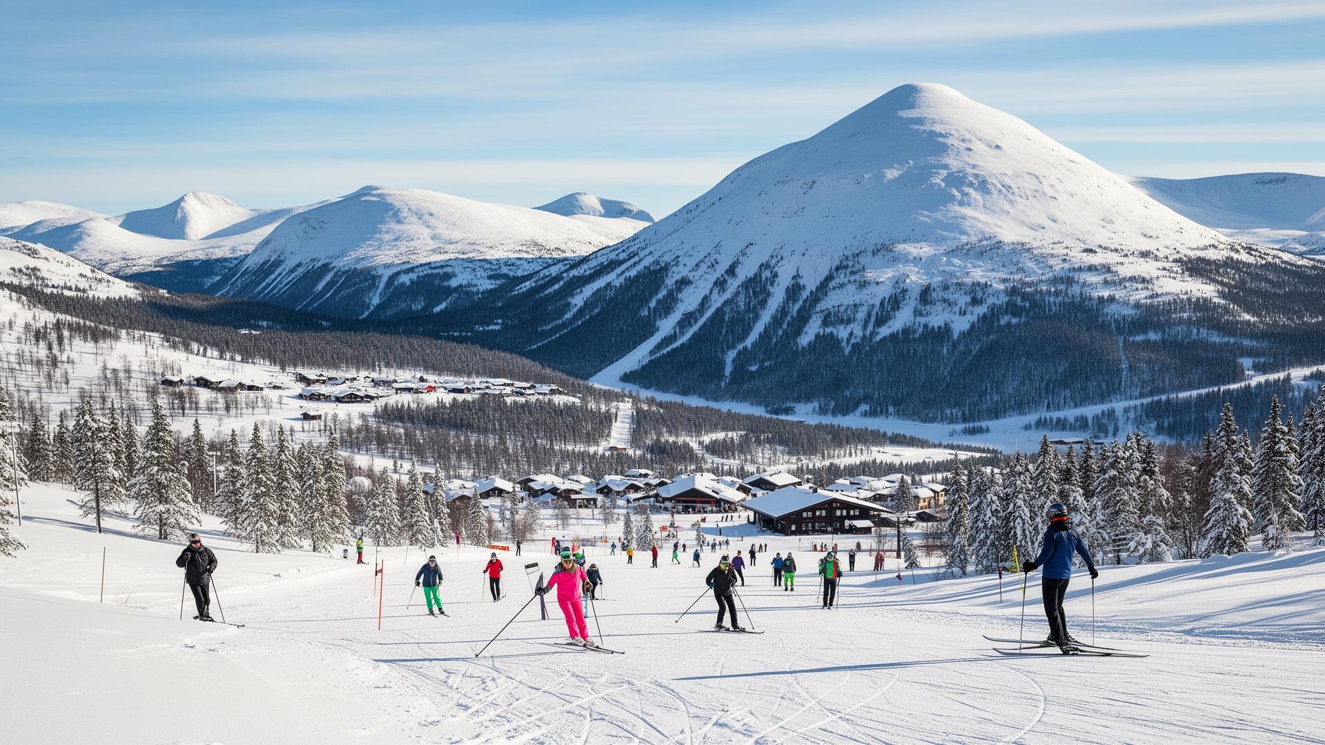 Scandinavische Bergen Zweden skigebied met besneeuwde pieken 2026