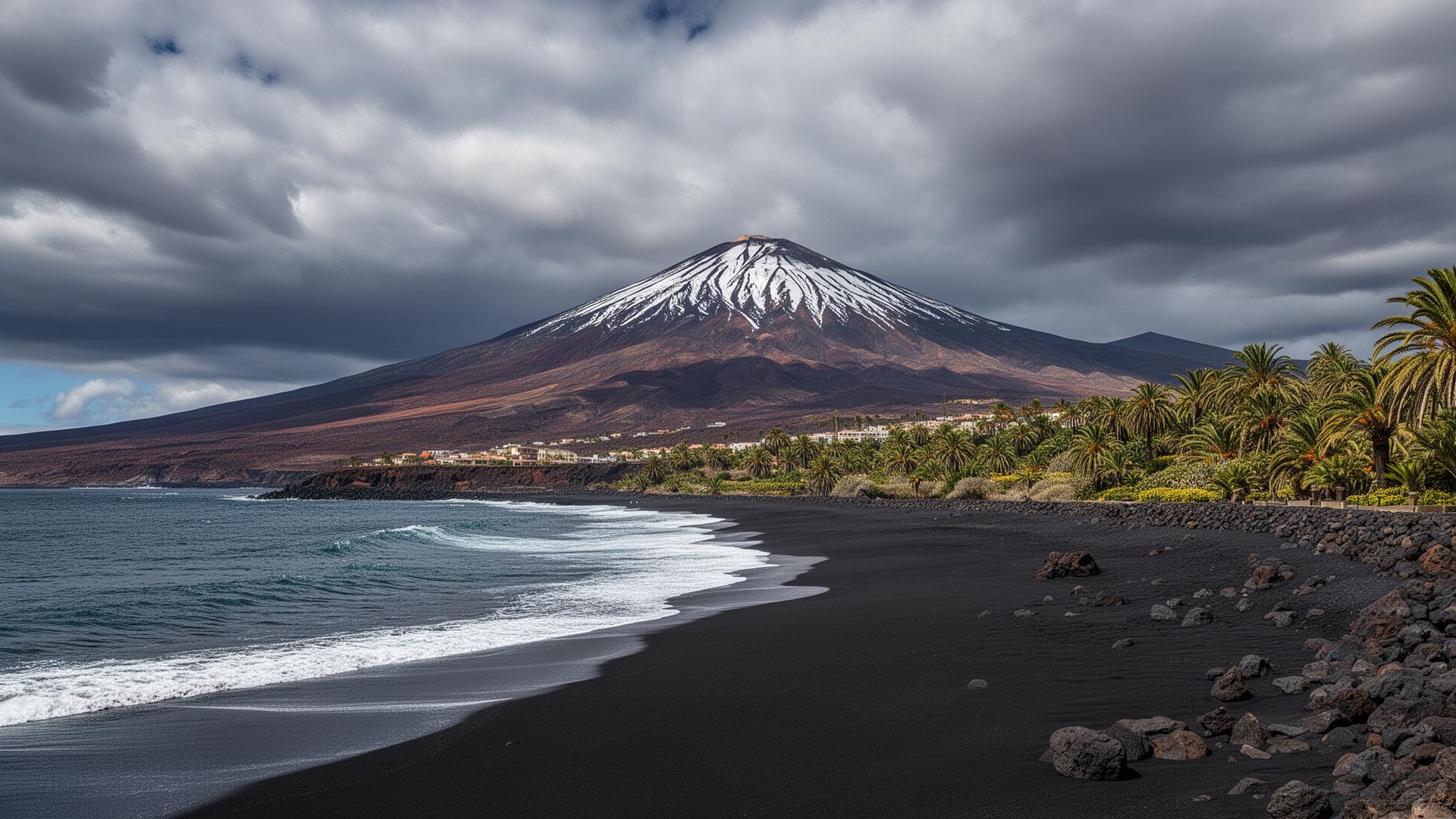 Teide vulkaan op Tenerife met blauwe lucht