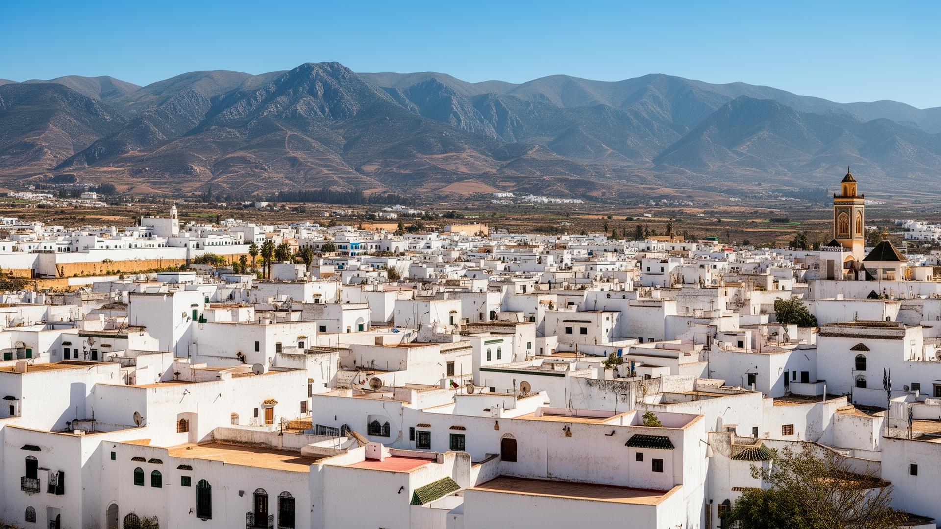 Tétouan witte medina met Rifbergen op achtergrond 2026